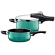 Bộ nồi áp suất Silit Sicomatic T-Plus Duo 4.5 + 3L Green QH6441
