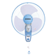 Quạt treo tường Senko T1682 QH8199 Kem môn