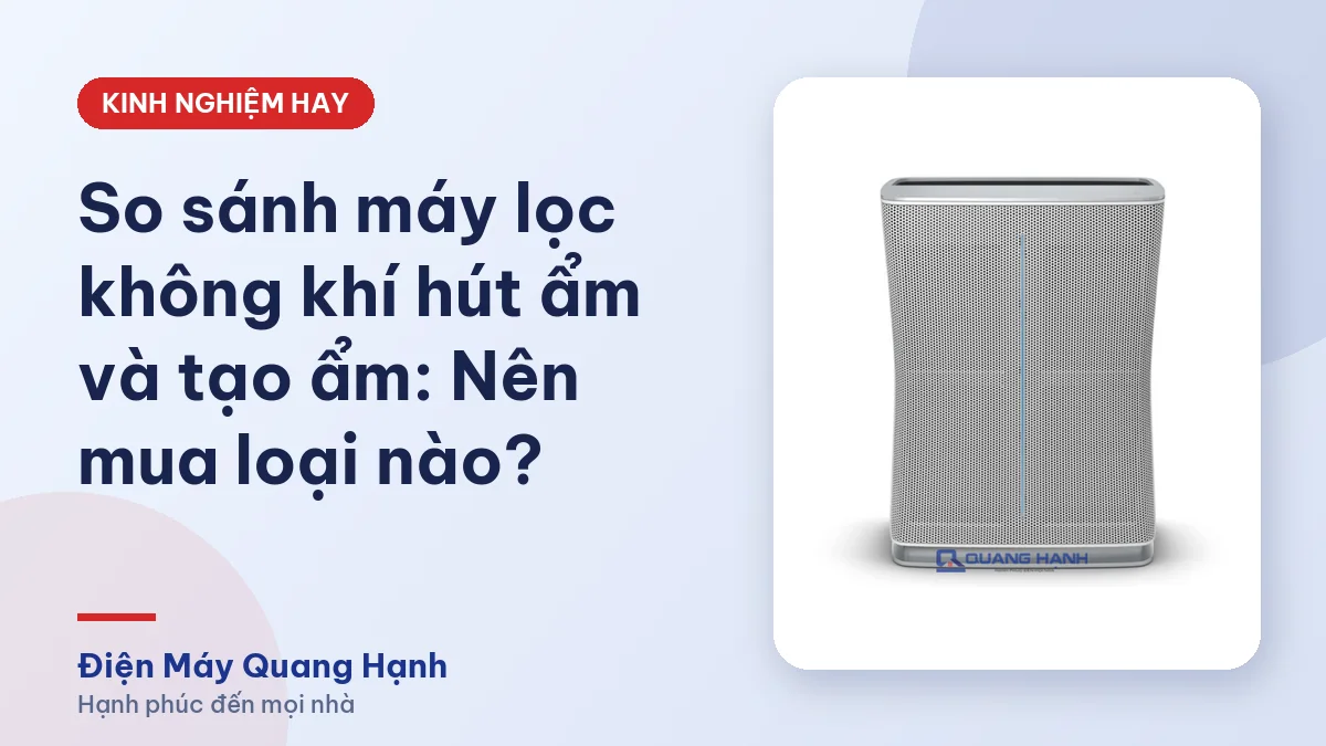 So sánh máy lọc không khí hút ẩm và tạo ẩm: Nên mua loại nào?