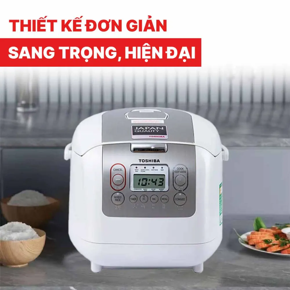 Nồi cơm điện tử Toshiba RC-10NMF 1 lít - Hàng chính hãng