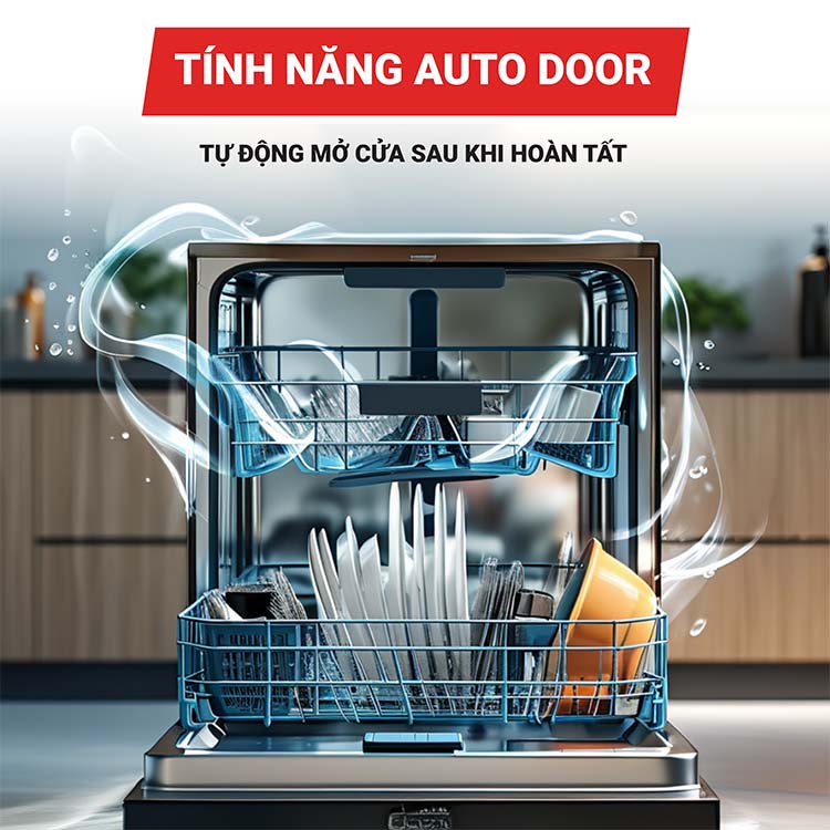 Máy rửa bát 17 bộ Texgio TGF8817B Perfect