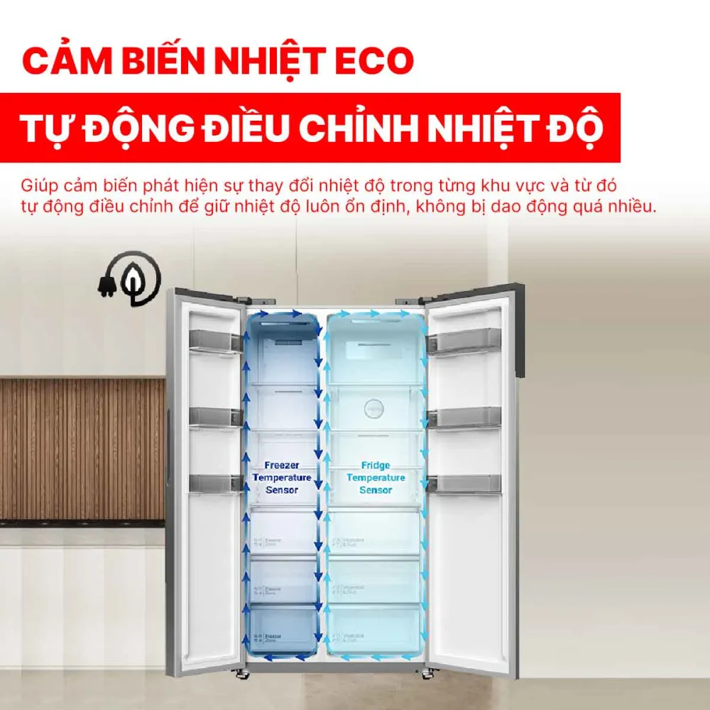 Tủ lạnh Side by Side Hitachi Inverter 525 lít HRSN9552DDXVN