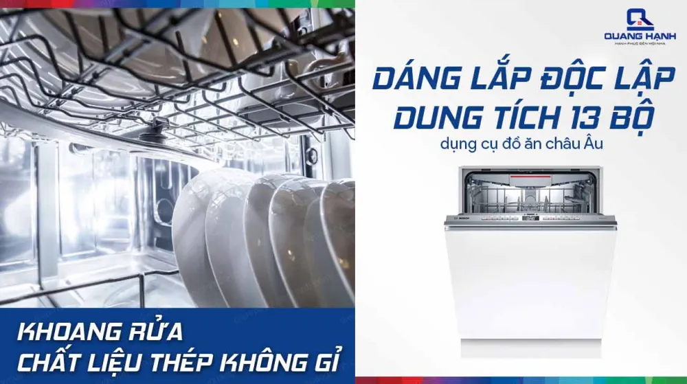 Máy rửa bát Bosch có dung tích chứa lớn