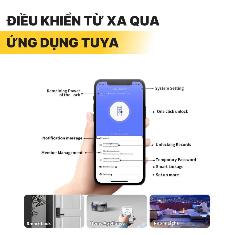 Khóa vân tay Hubert HB CN85F