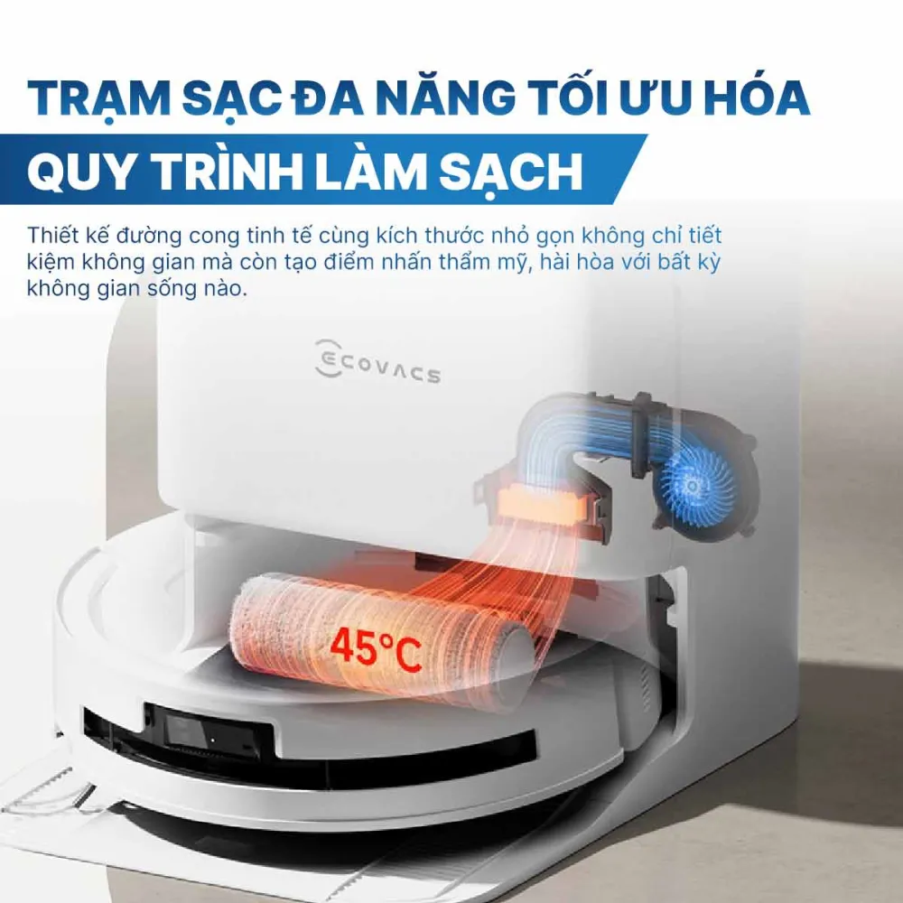 Robot hút bụi lau nhà Ecovacs Deebot T80 Omni
