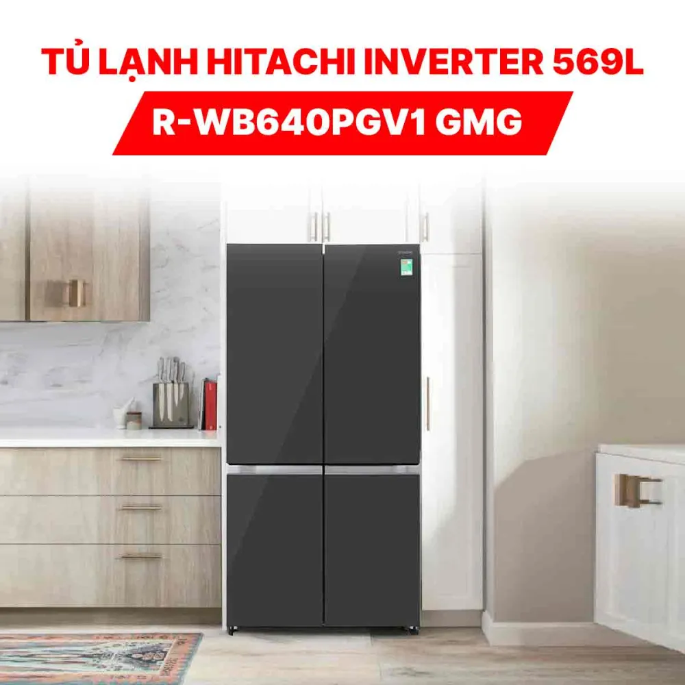 Tủ lạnh Hitachi Inverter 569 lít R-WB640PGV1 GMG