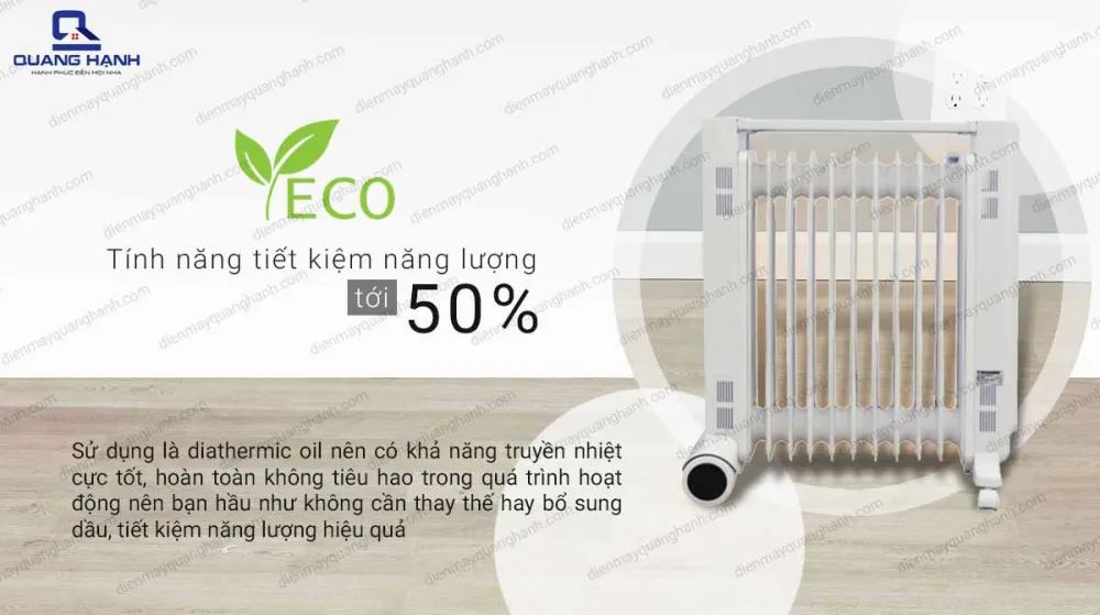 TS9212 tiết kiệm điện tối đa với chế độ ECO tích hợp với máy