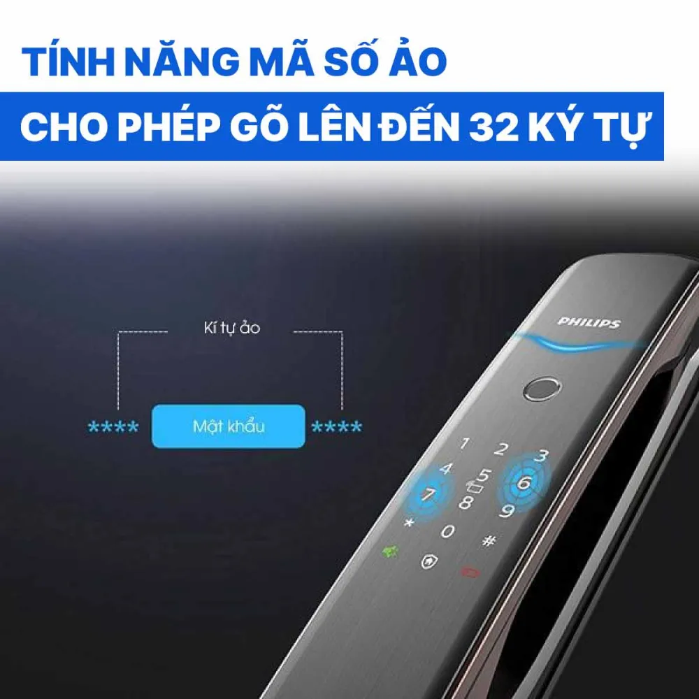 Khóa cửa vân tay cao cấp Philips DDL702E-5HWS