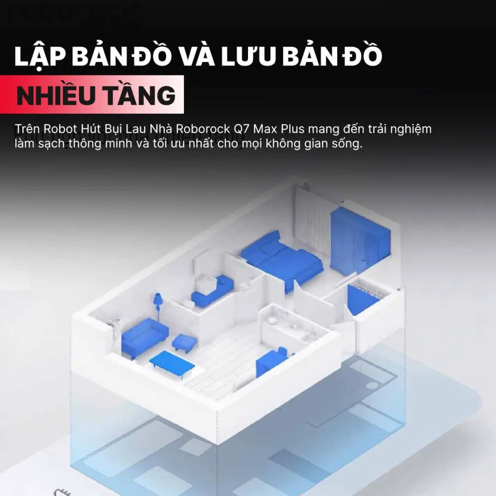 Robot Hút Bụi Lau Nhà Roborock Q7 Max Plus
