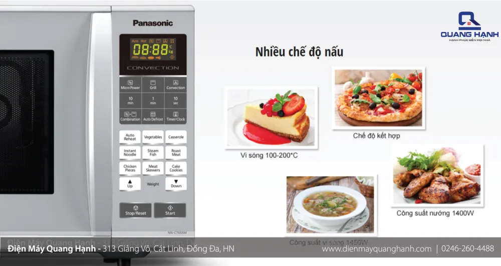 Lò vi sóng Panasonic PALM-NN-CT655MYUE thiết kế dễ sử dụng