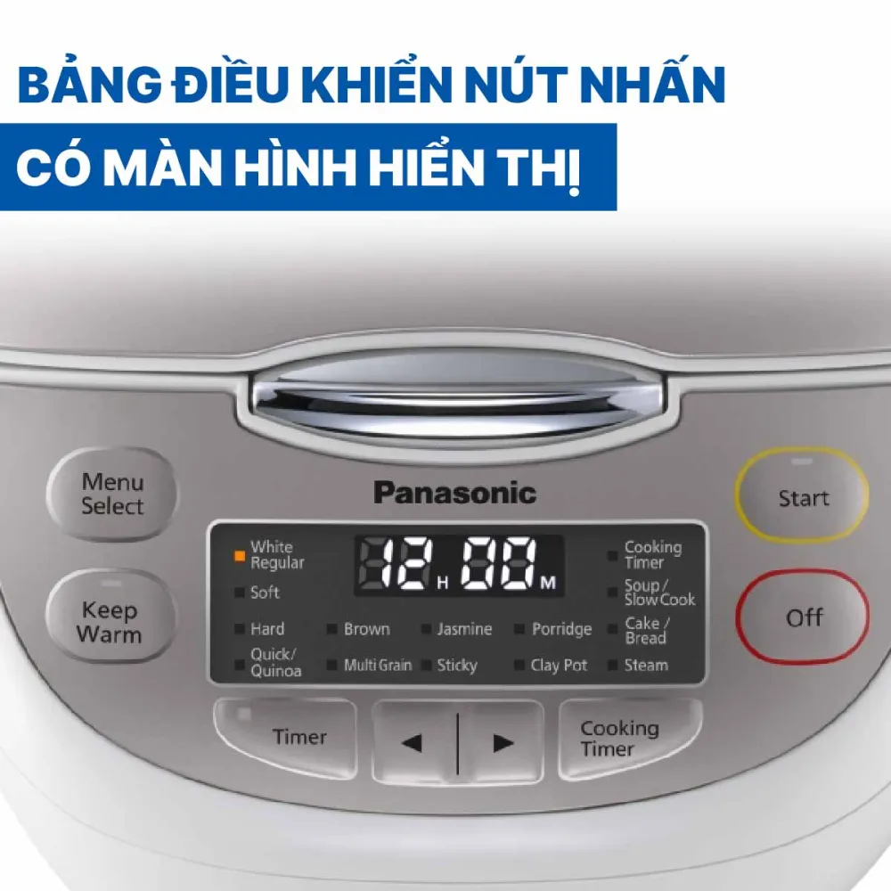Nồi cơm điện tử Panasonic SR-CP108NRAM dung tích 1 lít