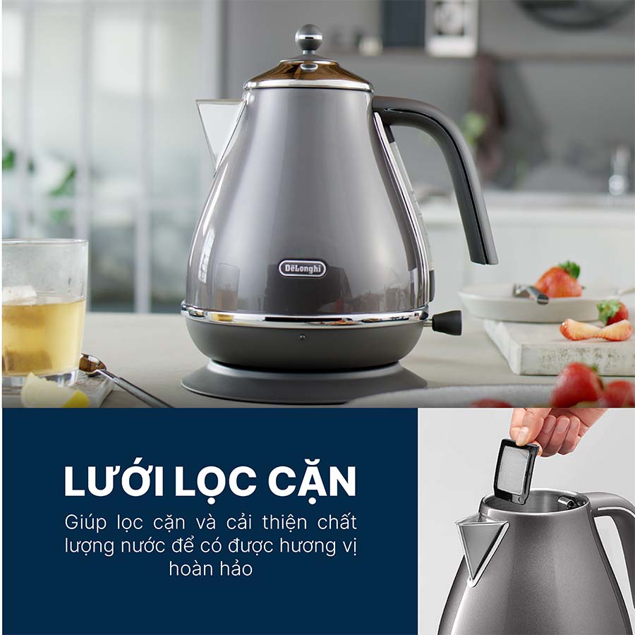 Ấm Siêu Tốc Delonghi KBOT2001.GY