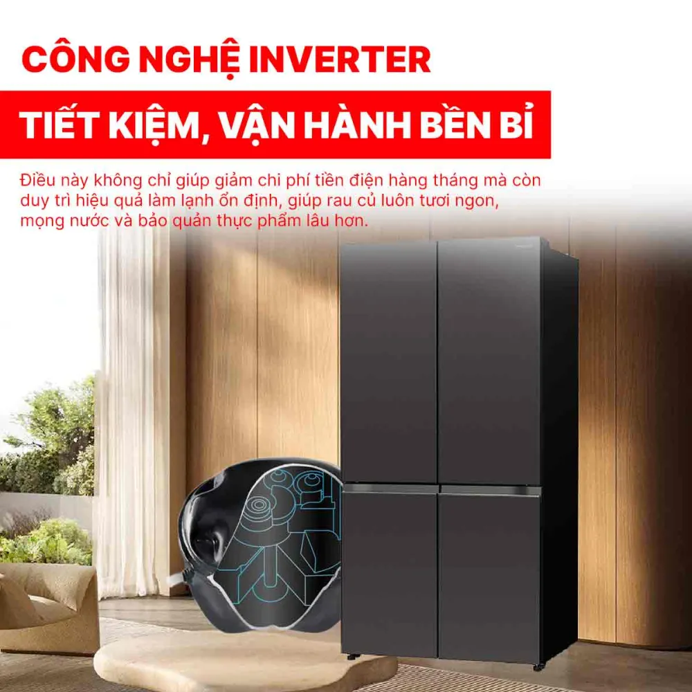 Tủ lạnh Hitachi Inverter 569 lít R-WB640PGV1 GMG