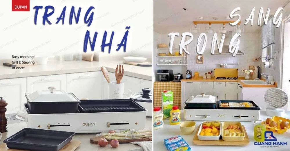 Dupan Domus DG-2006HY 2 in 1 có thiết kế trang nhã và sang trọng phù hợp với không gian bếp Việt, hay đi cắm trại,...