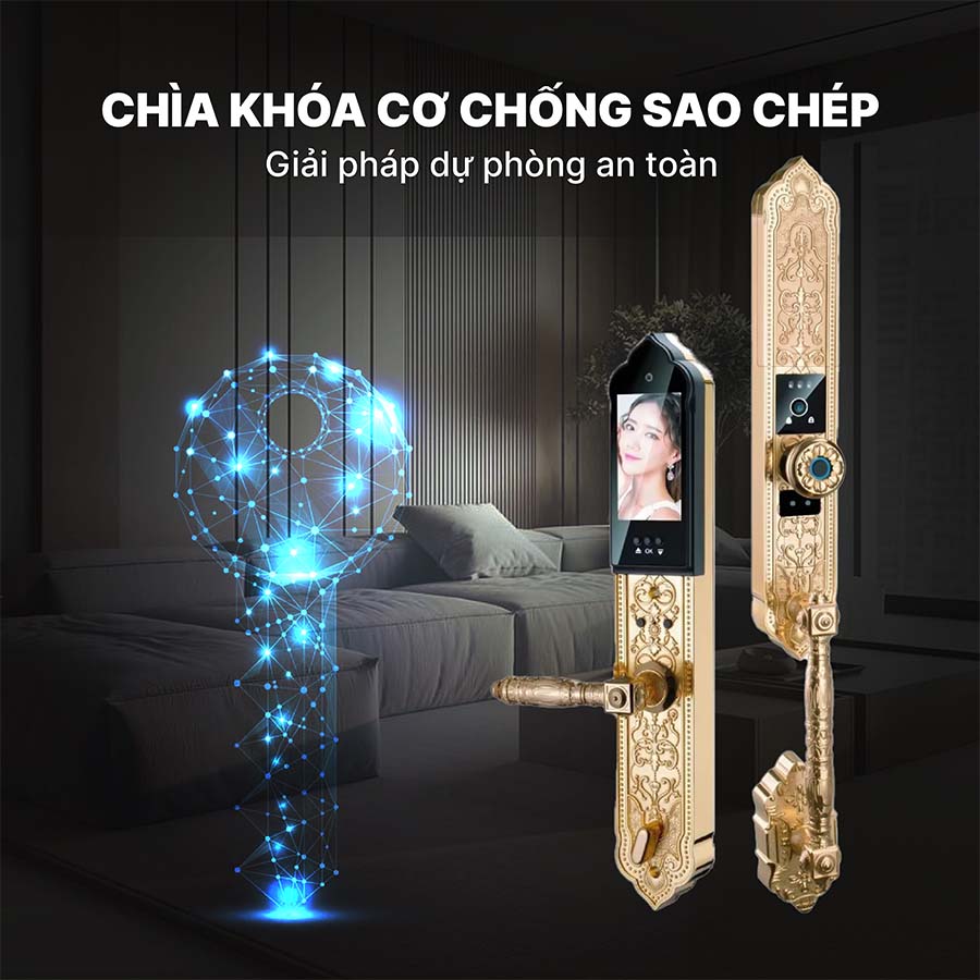 Khóa điện tử Hubert HB DS79F GOLD