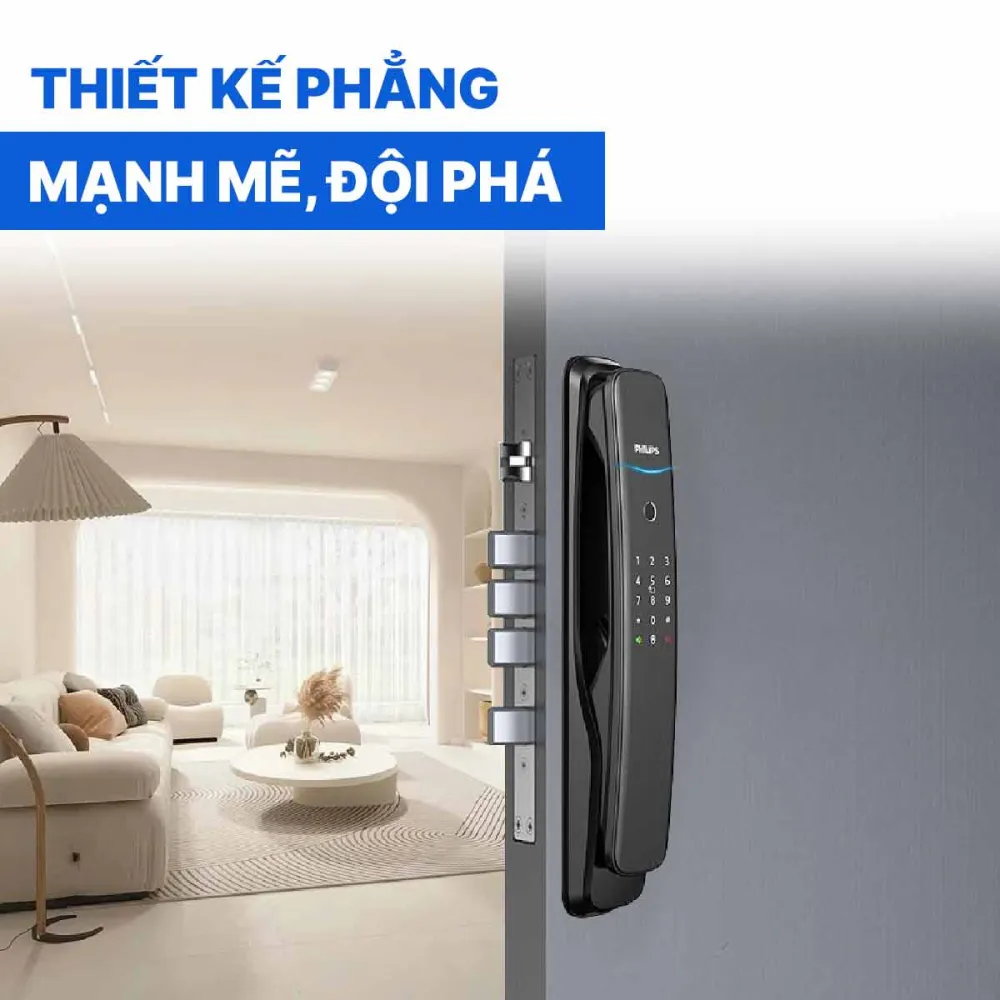 Khóa cửa vân tay cao cấp Philips DDL702E-5HWS