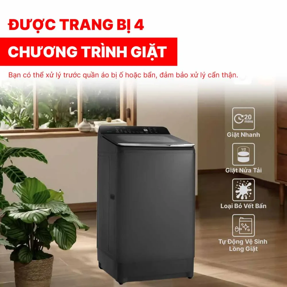 Máy giặt Hitachi Inverter 13.5kg LTL H3MVJWT