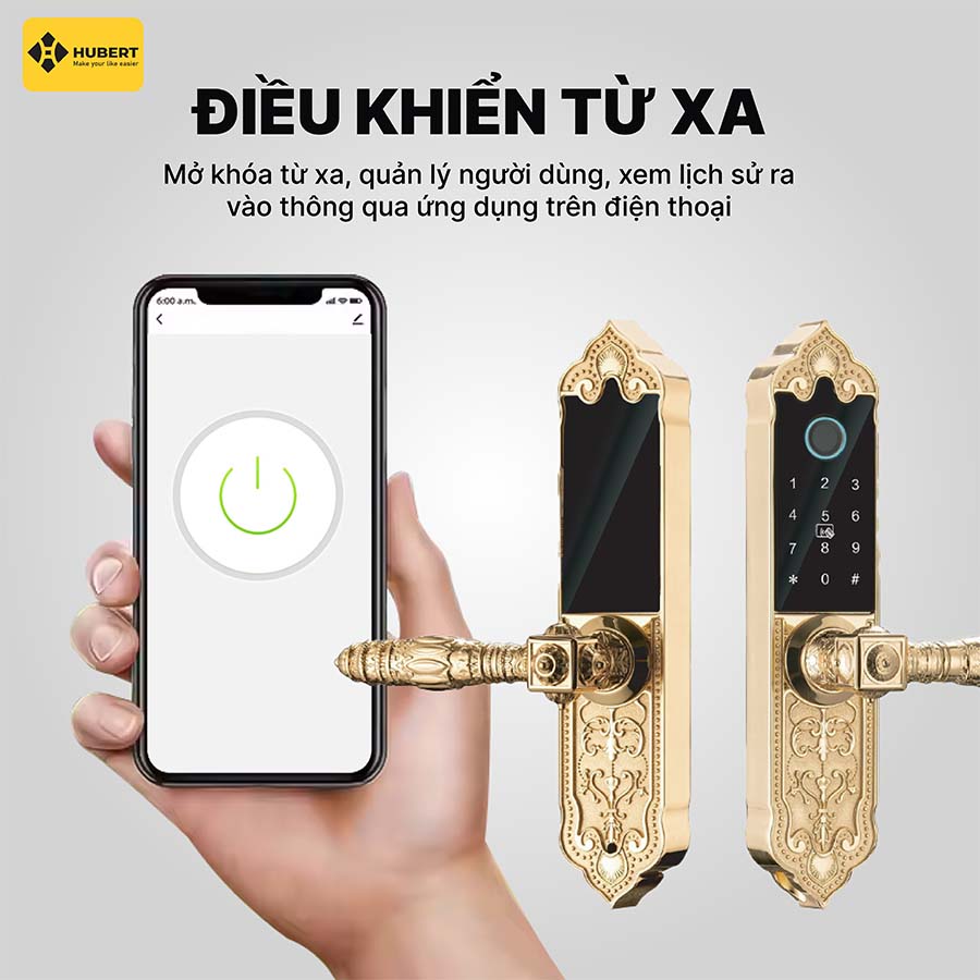 Khóa điện tử Hubert HB DS79 Gold Mini