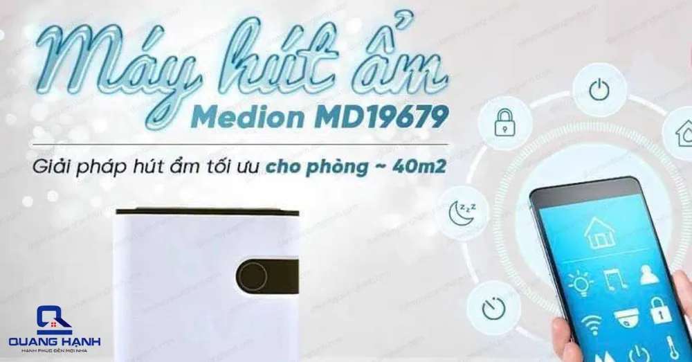 Máy hút ẩm Medion MD19679 được trang bị công nghệ hiện đại nên vô cùng tiết kiệm điện năng khi sử dụng.