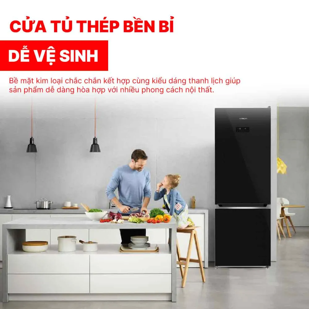 Tủ lạnh Hitachi Inverter 323 lít HRBN6340DUVN