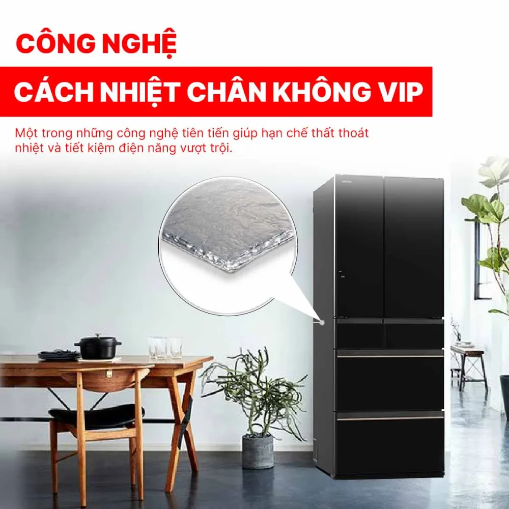 Tủ lạnh Hitachi Inverter 520 lít R-HW540RV XK