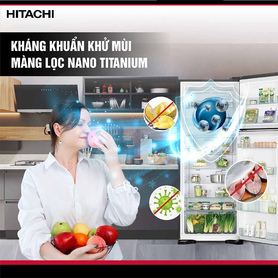 Tủ lạnh Hitachi Inverter 450 lít R-FG560PGV8X GBK