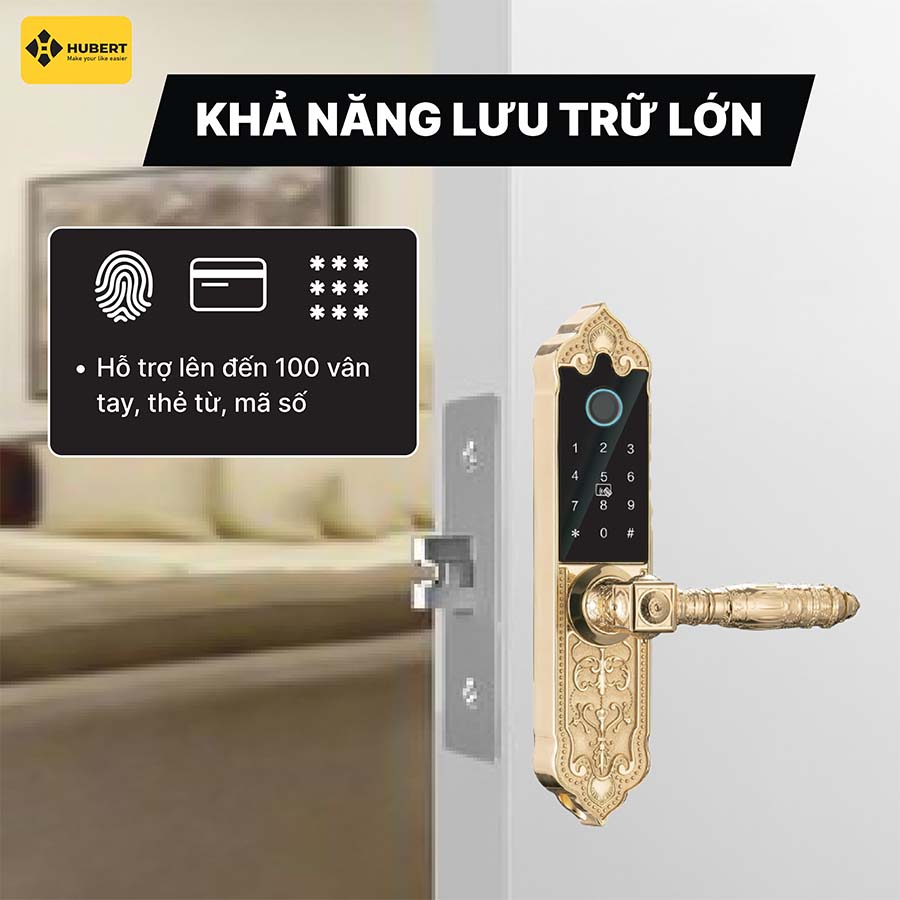 Khóa điện tử Hubert HB DS79 Gold Mini
