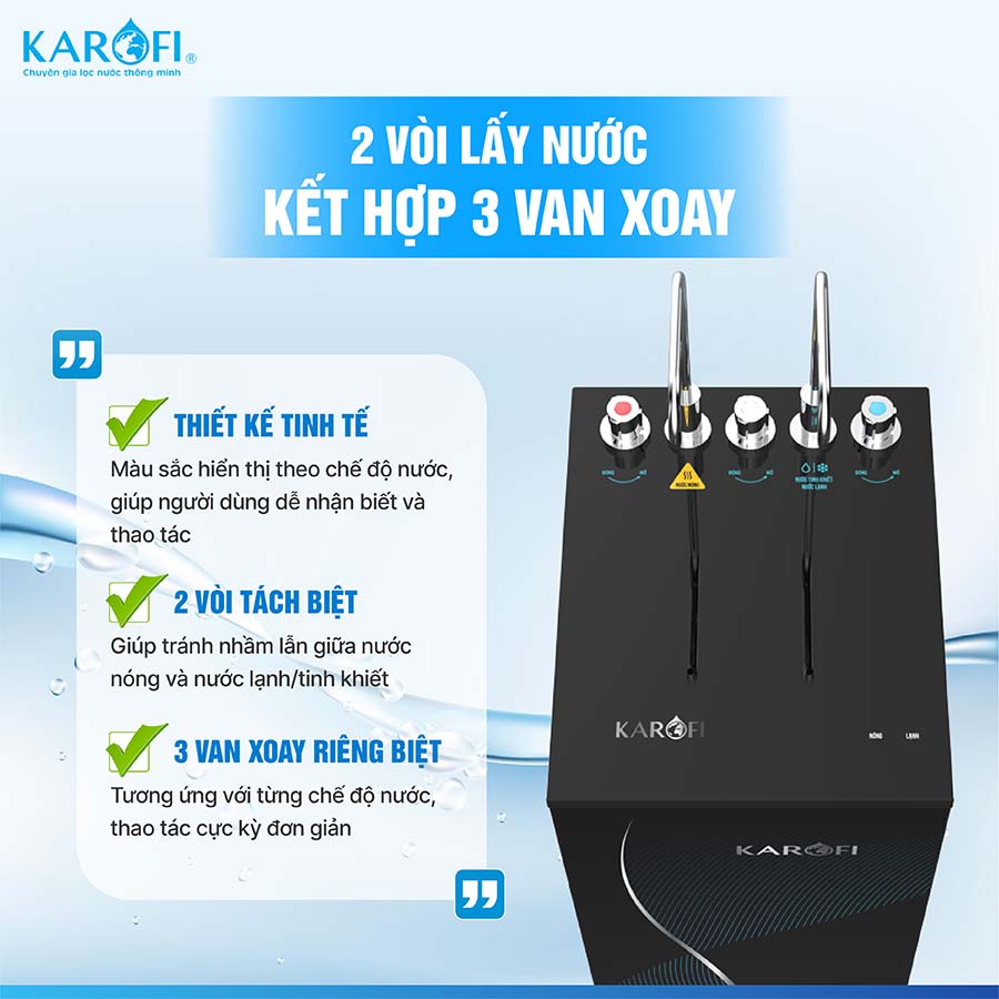 Máy lọc nước nóng lạnh Karofi KAD-D69