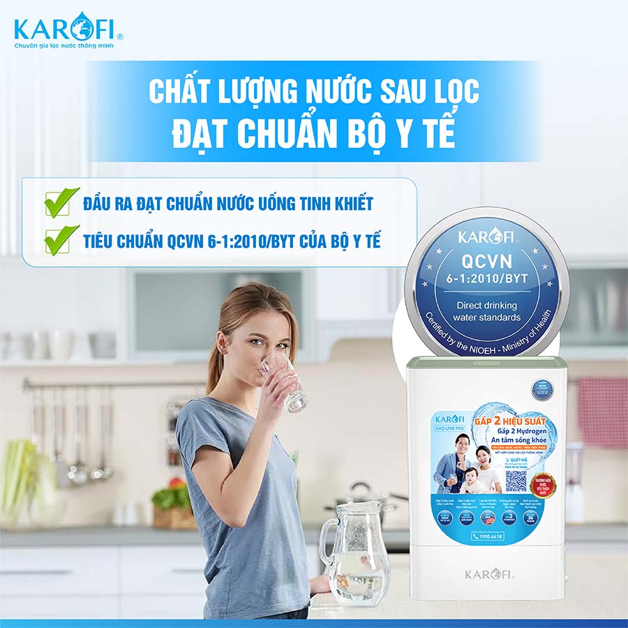 Máy lọc nước RO Karofi KAQ-U98 Pro