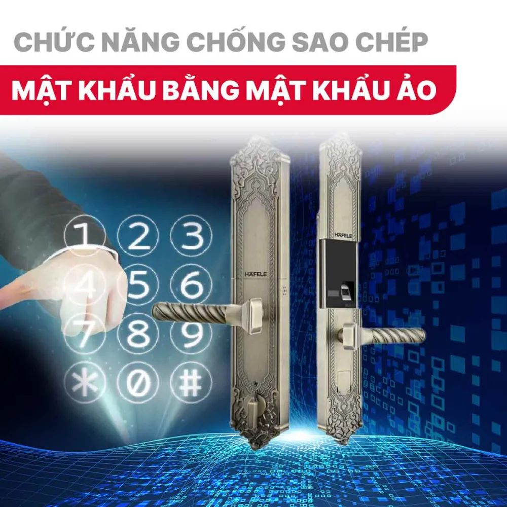 Khóa điện tử Hafele EL10K 912.05.317 Màu vàng