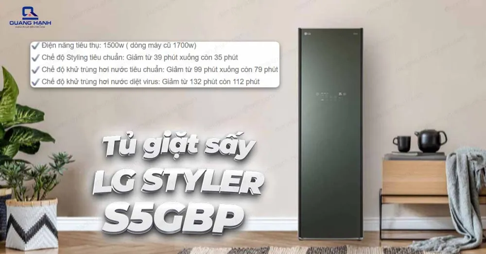Máy giặt hấp sấy LG Styler S5GBP