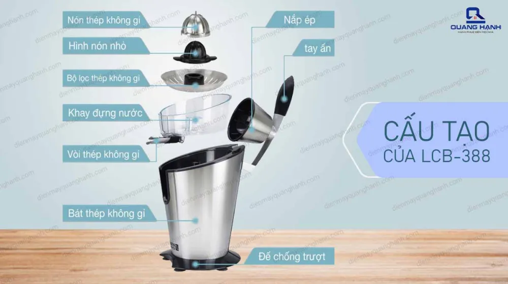 Máy vắt cam Lebenlang LBC388
