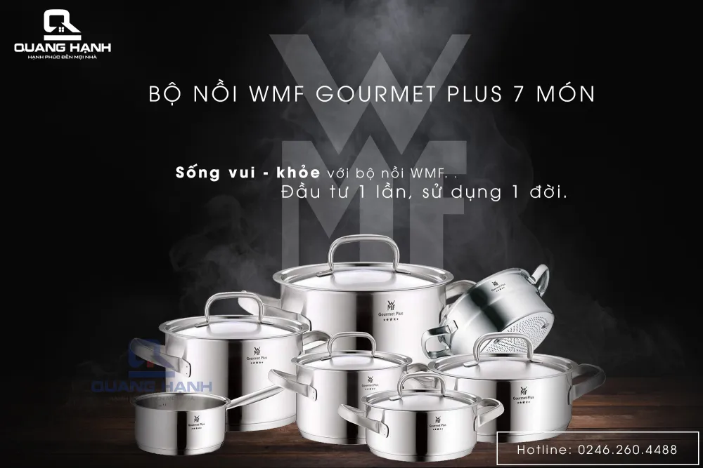 Bộ nồi WMF Gourmet Plus 7 món - ĐIỆN MÁY QUANG HẠNH
