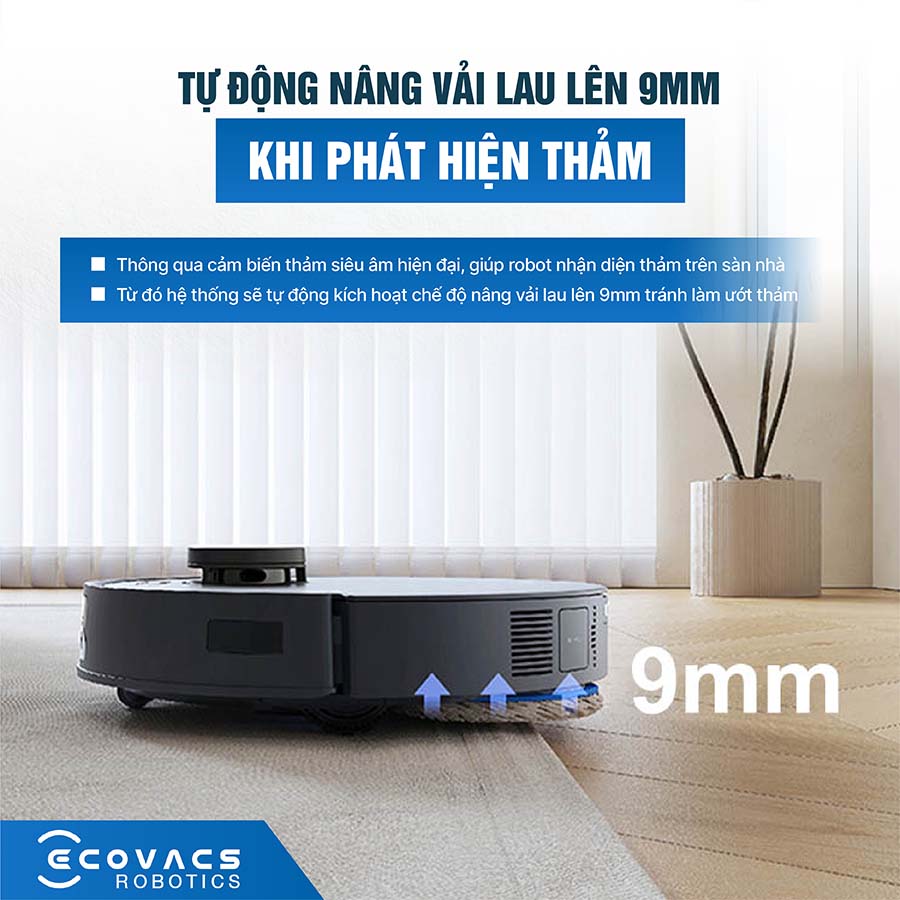 Robot hút bụi lau nhà Ecovacs Deebot T30S Pro 2025