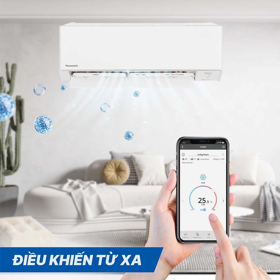 Điều hòa Panasonic CU/CS-RU18AKH-8 có thể điều khiển bằng điện thoại