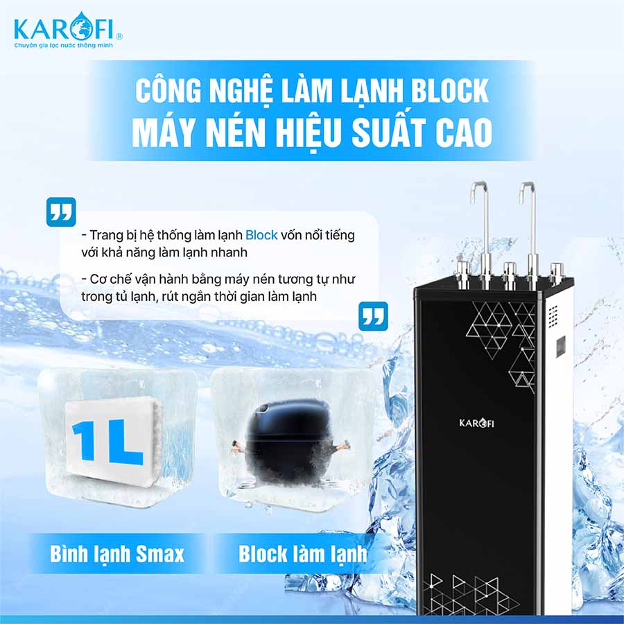 Máy lọc nước nóng lạnh Karofi KAD-D66S