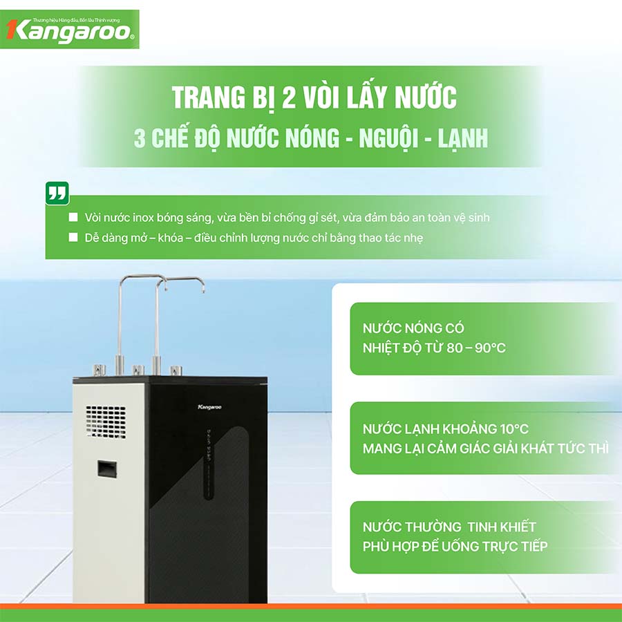 Máy lọc nước nóng lạnh Kangaroo KG10A18