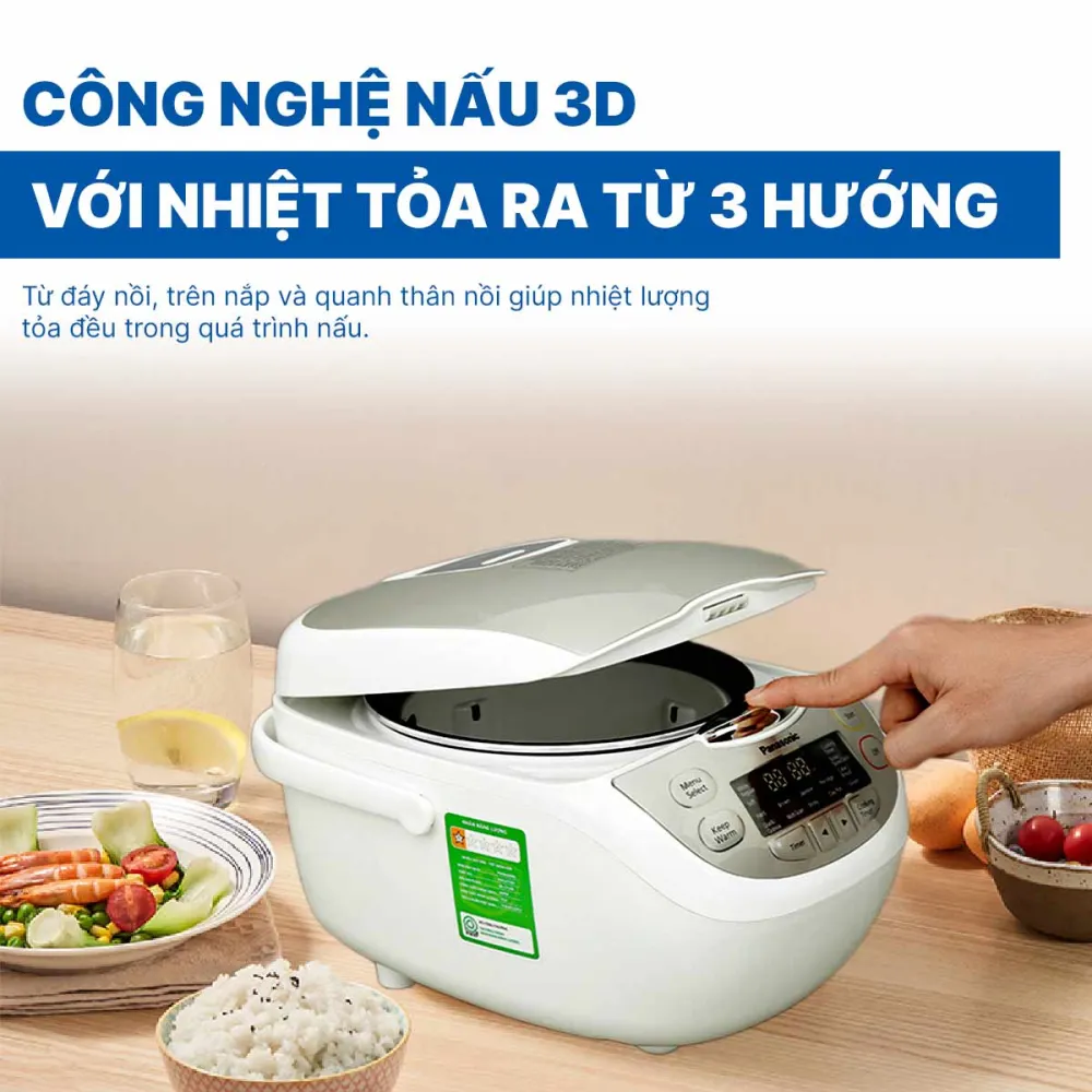 Nồi cơm điện tử Panasonic SR-CP108NRAM dung tích 1 lít
