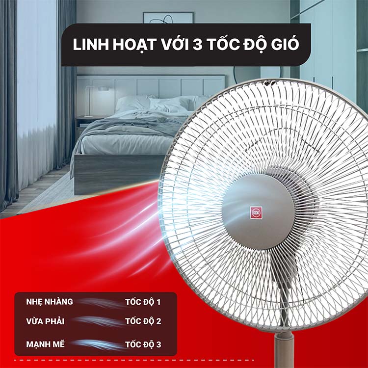 Quạt lửng KDK N30NH màu nâu đồng