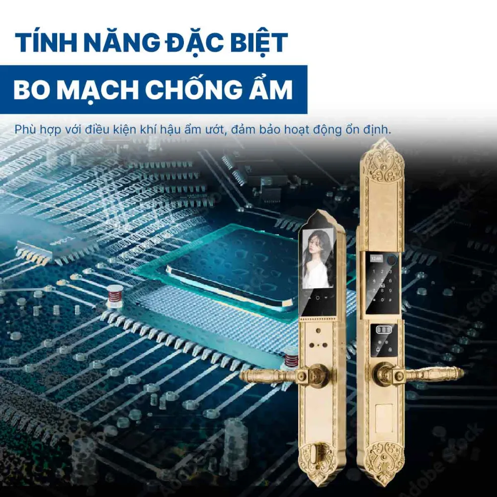 Khoá điện tử Hyundai HY-SLC8817 Gold