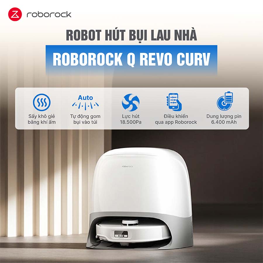 Robot hút bụi Roborock Q Revo CurV
