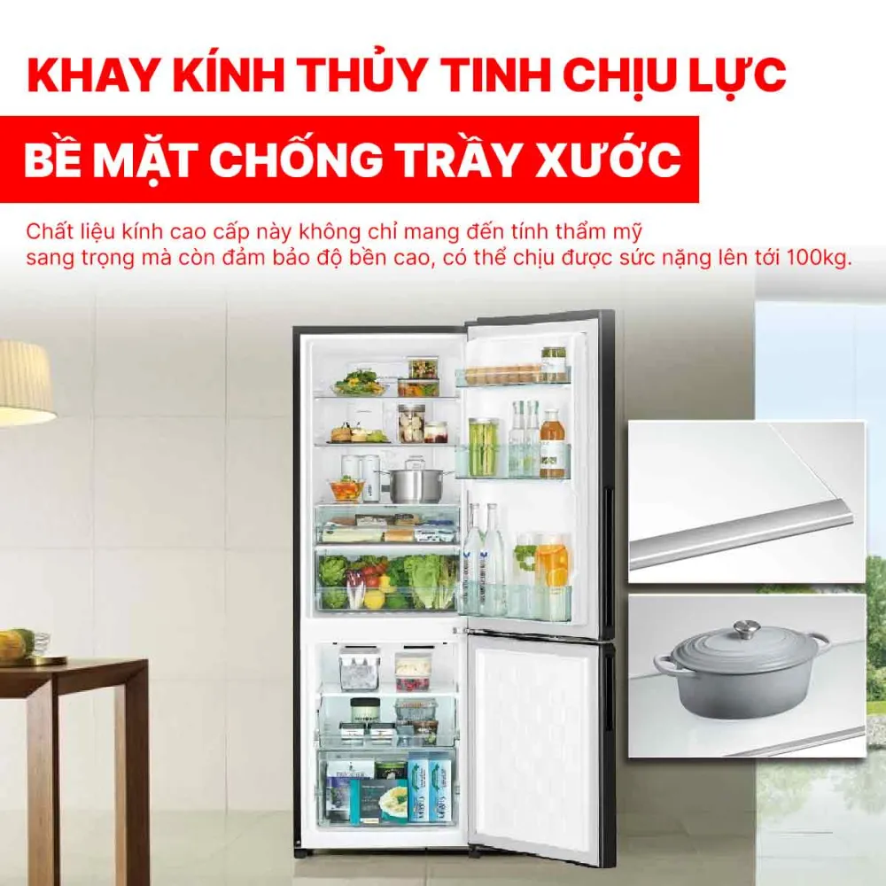 Tủ lạnh Hitachi Inverter 275 lít R-B330PGV8 BSL