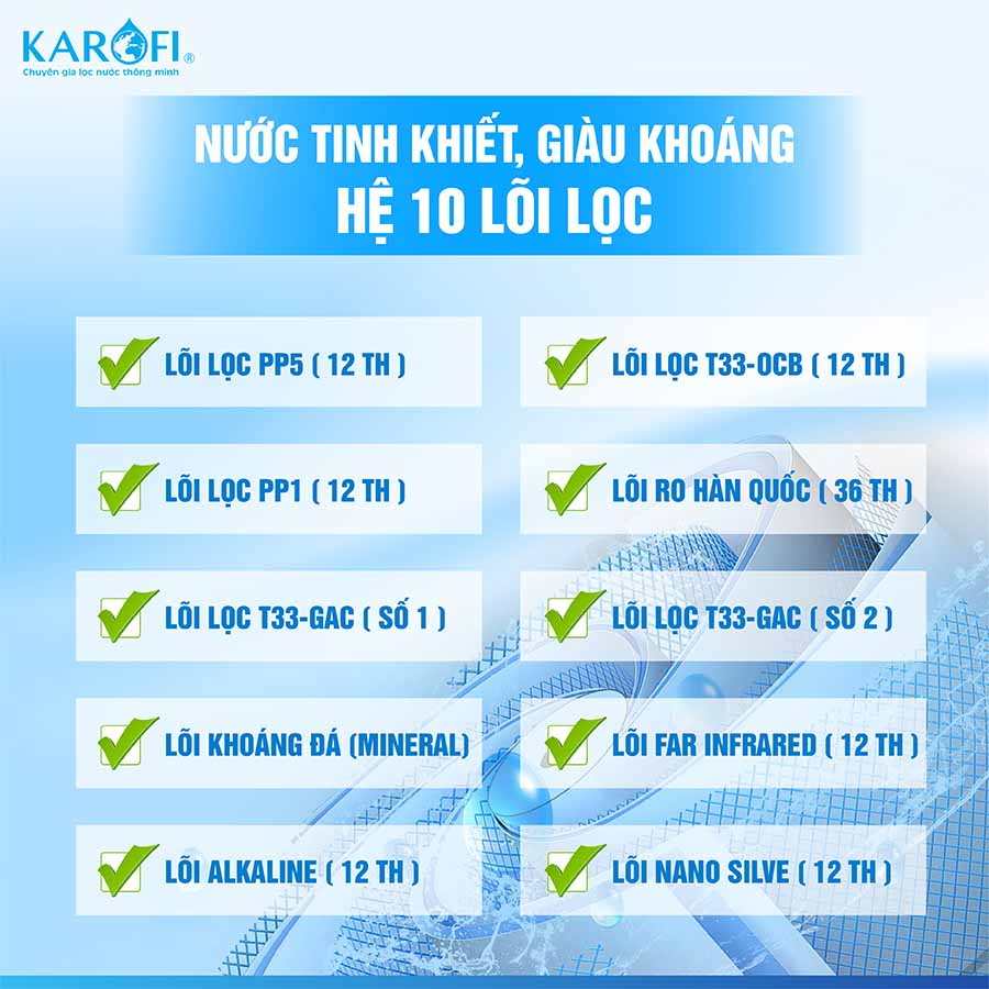Máy lọc nước nóng lạnh Karofi Livotec 612