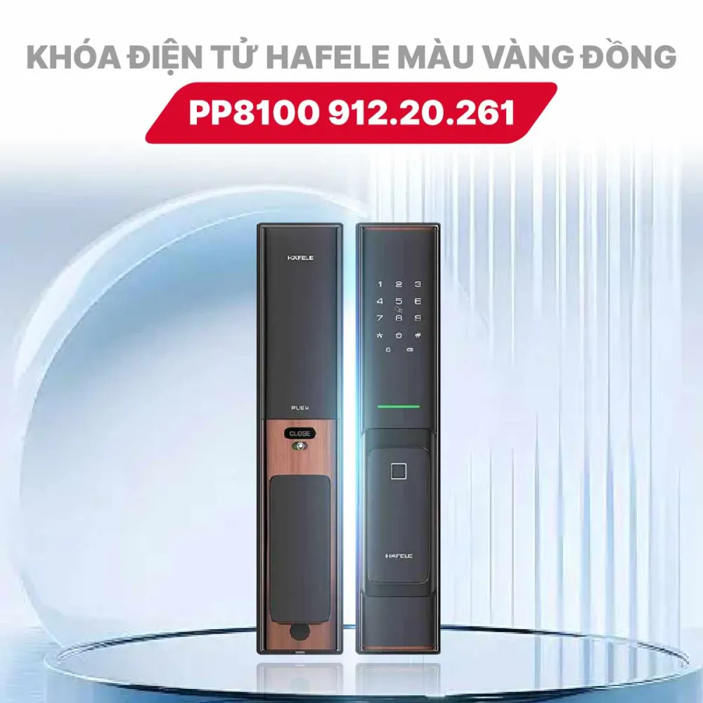 Khóa điện tử Hafele PP8100 912.20.261 Màu vàng đồng