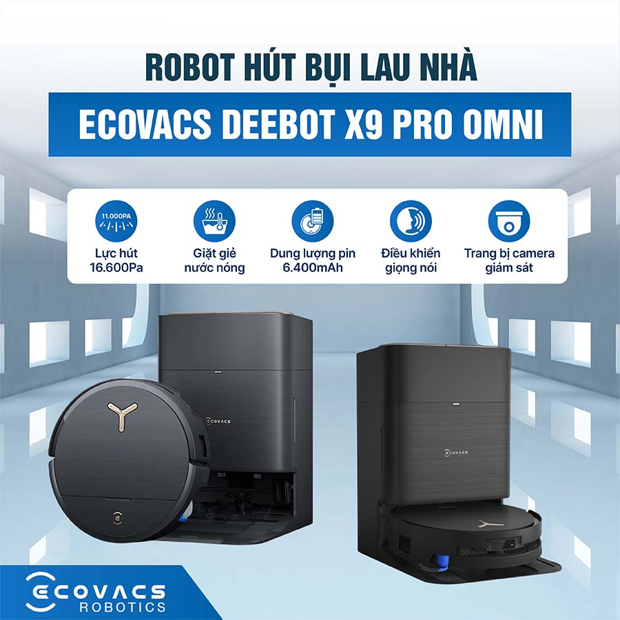 Robot hút bụi Ecovacs Deebot X9 Pro Omni