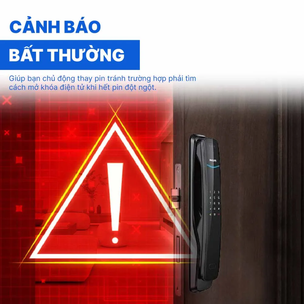 Khóa điện tử nhận diện khuôn mặt Philips DDL702-8HWS