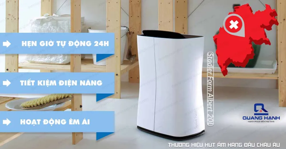 Máy hút ẩm Stadler Form Theo 10L trang bị chế độ hẹn giờ tự động