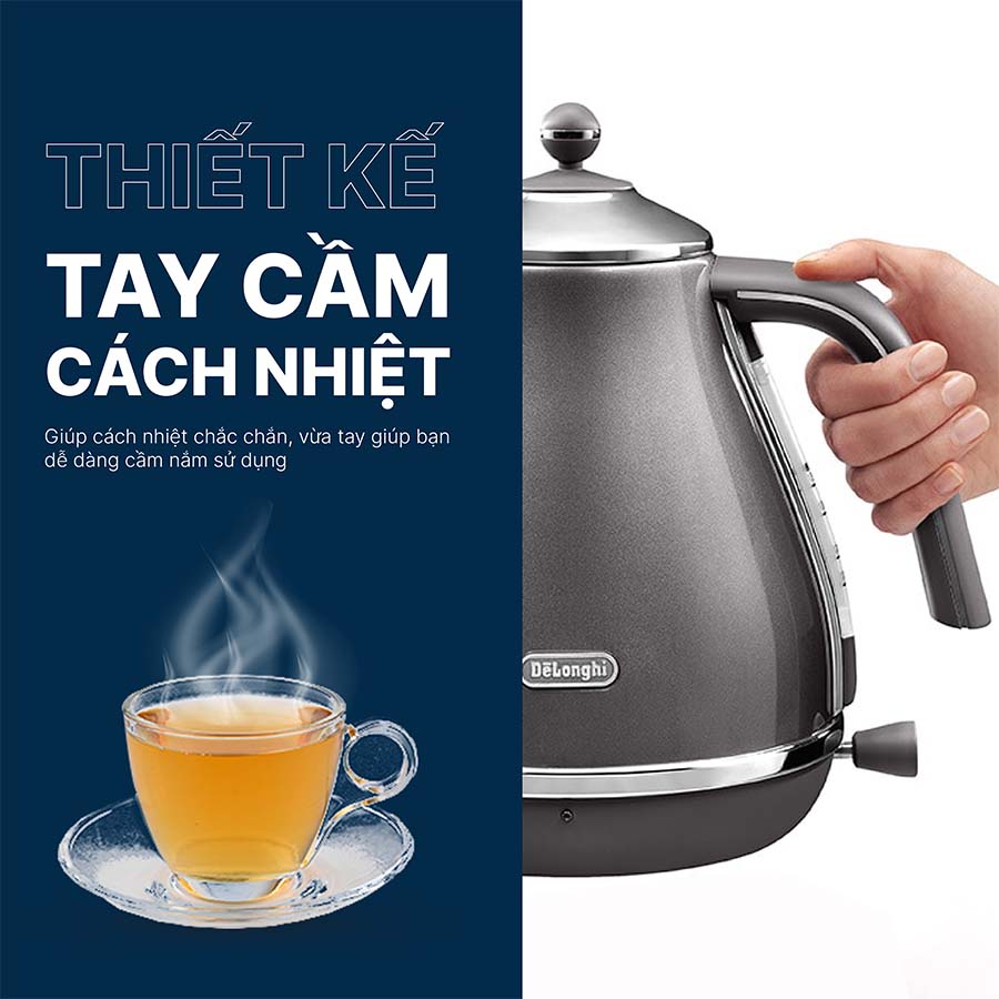 Ấm Siêu Tốc Delonghi KBOT2001.GY