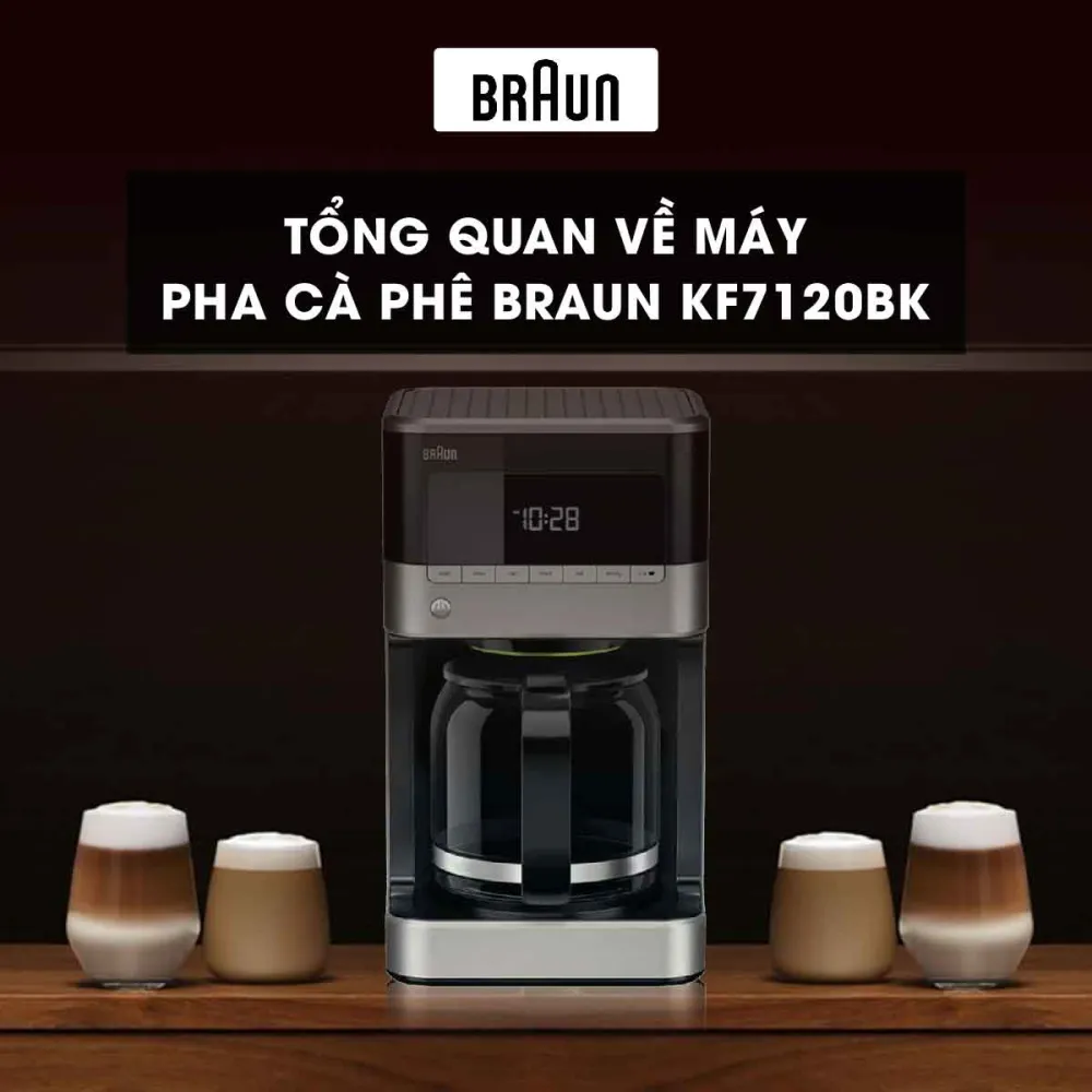 Máy pha cà phê Braun KF7120BK thiết kế hiện đại