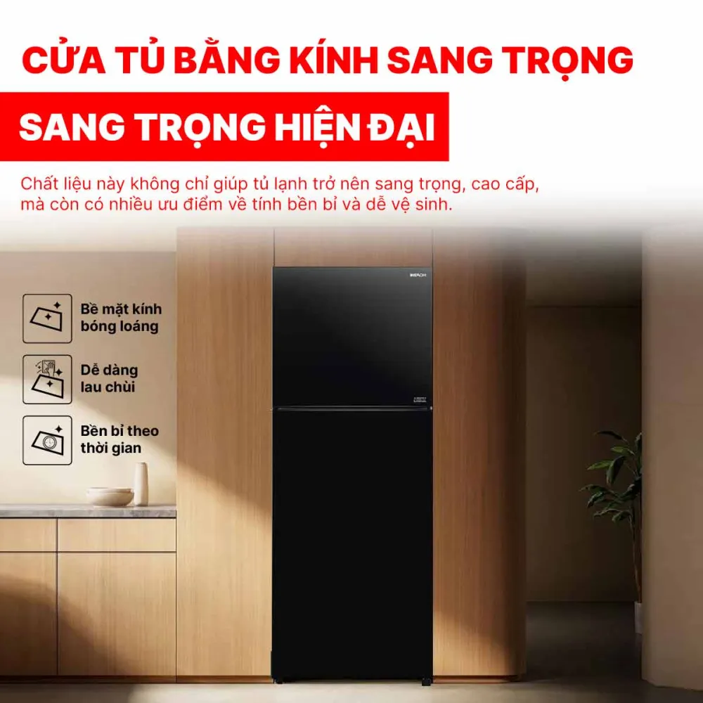 Tủ lạnh Hitachi Inverter 349 lít R-FVY480PGV0 GBK